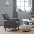 Knitted pouf
