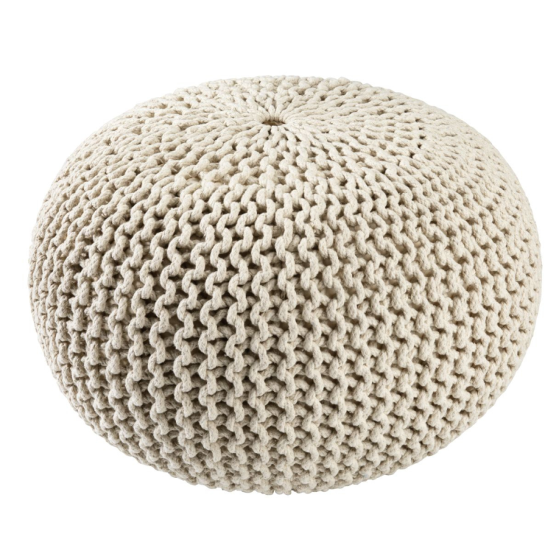 Knitted pouf