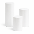 Ribbed pedestals - set