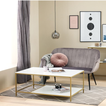 Konferenčný stolík bielo-zlatý 70x110cm