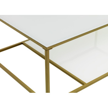 Coffee table white-gold 70x110cm