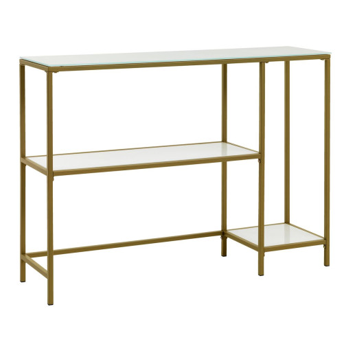 White and gold console table