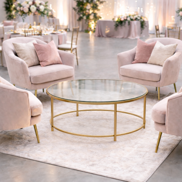 Coffee table gold Ø90cm