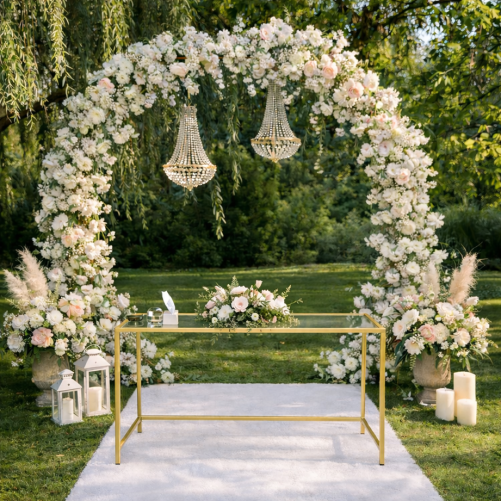 Gold Console Table