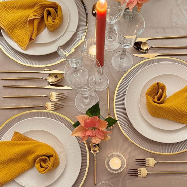 Gold cutlery - elegance (set)