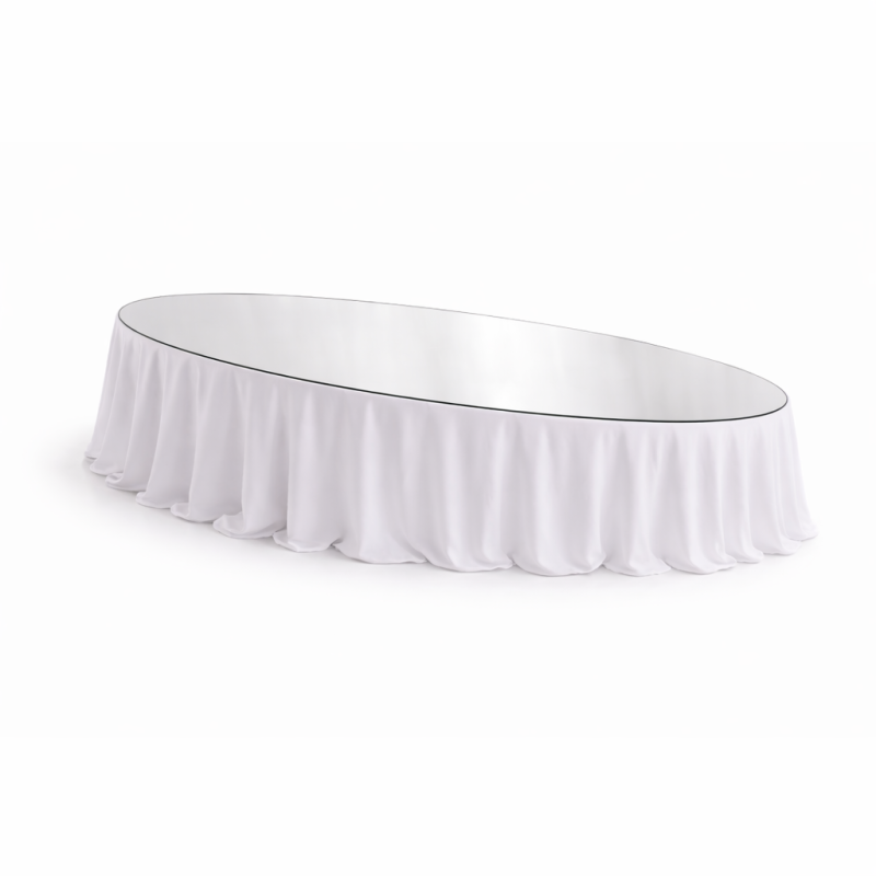 Mirror for an elliptical table