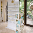 White welcome drink wall