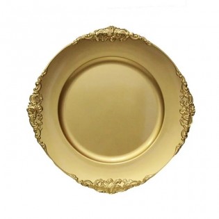 Klubový tanier zlatý s ornamentom