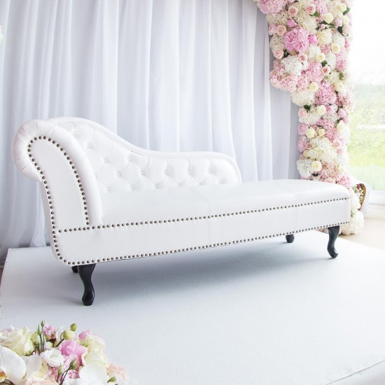 Sofa chesterfield biela