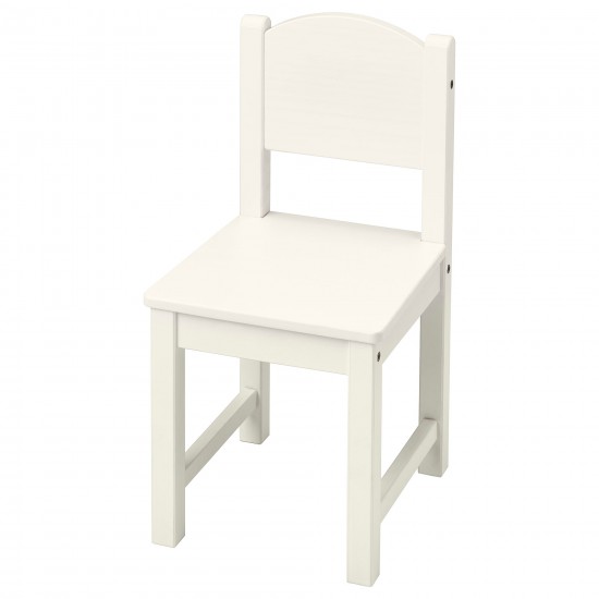 Detská stolička drevená biela